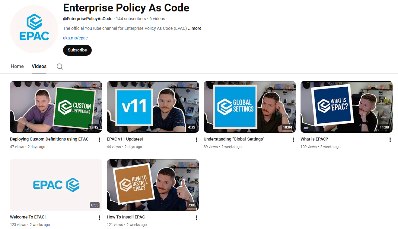 EPAC YouTube Channel Launch